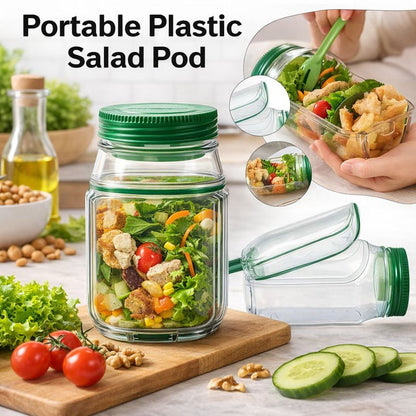 Acrylic Salad Pod Container Leak Proof Meal Prep Bowel