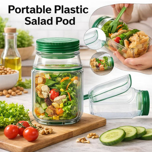 Acrylic Salad Pod Container Leak Proof Meal Prep Bowel