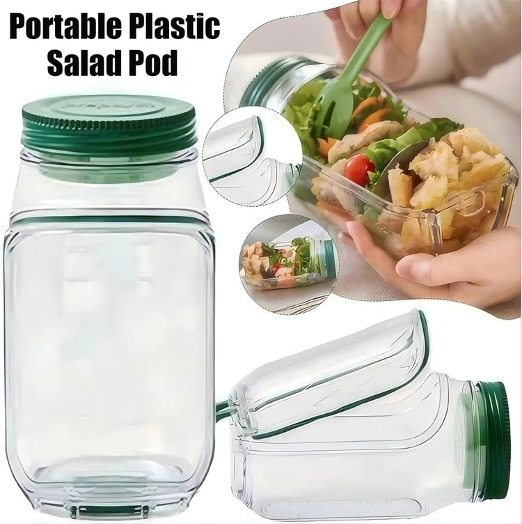 Acrylic Salad Pod Container Leak Proof Meal Prep Bowel