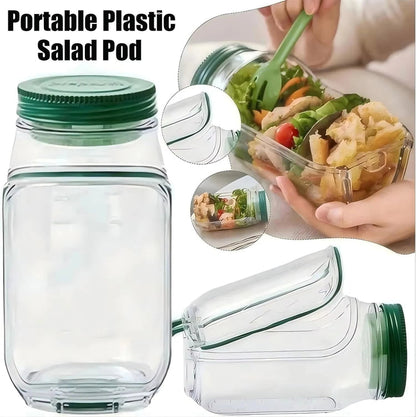 Acrylic Salad Pod Container Leak Proof Meal Prep Bowel