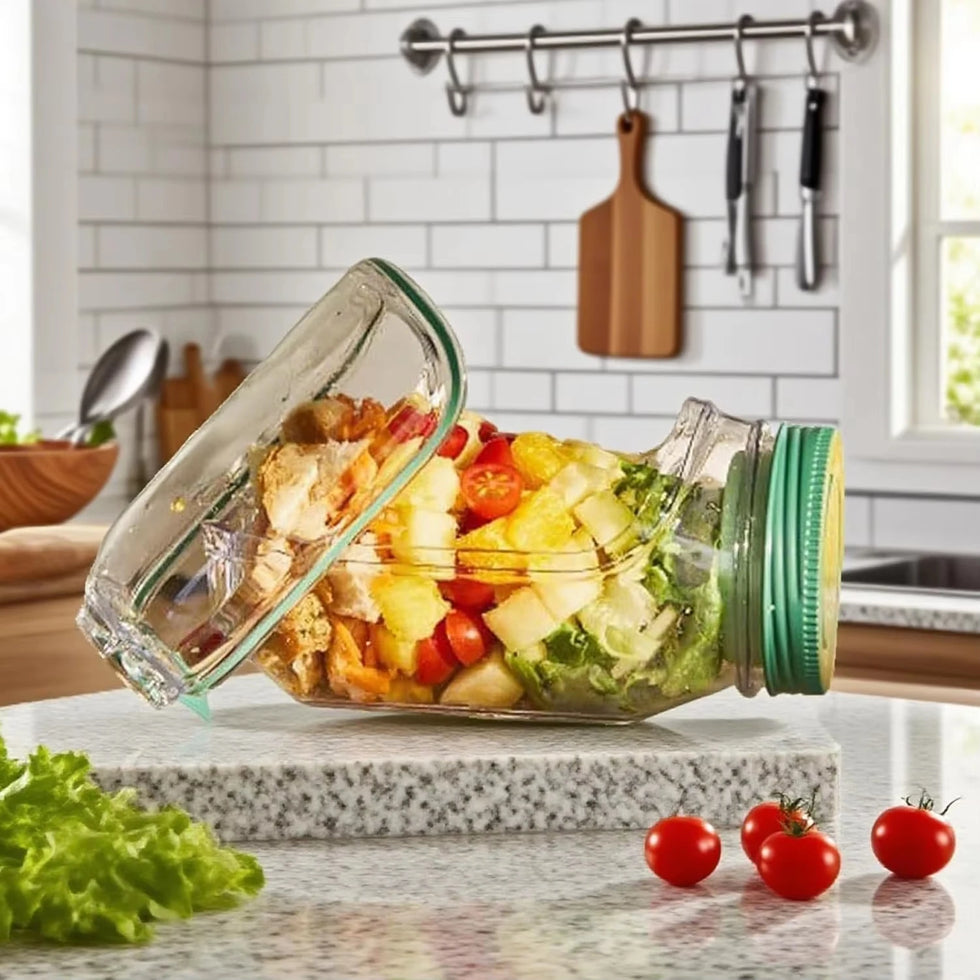 Acrylic Salad Pod Container Leak Proof Meal Prep Bowel