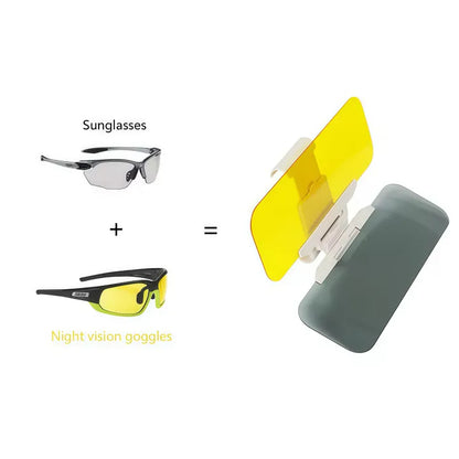 Two-In-One Car Sun Visor Anti-Glare Adjustable