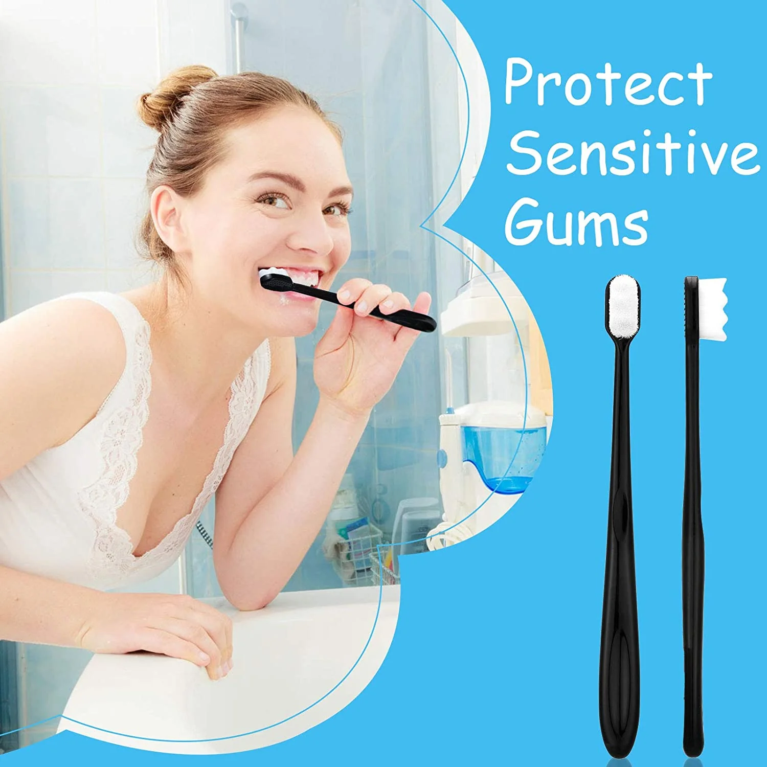 Nano Toothbrush Portable Separately Packed Teeth Cleaning Brush with case (Random Color)