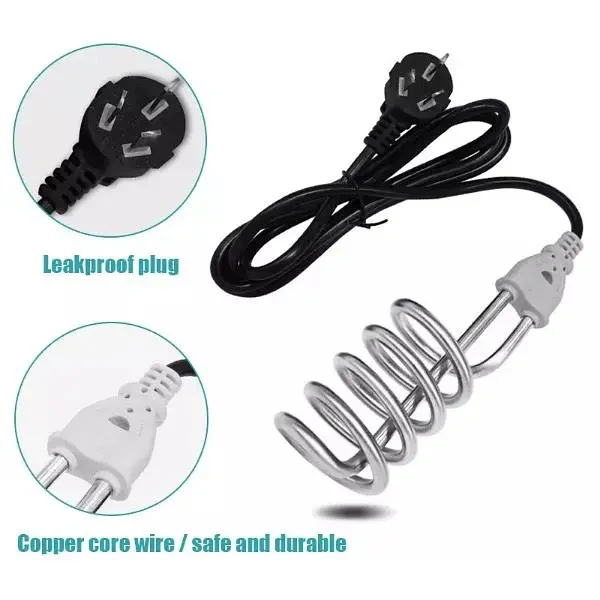 Electric Water Heating Rod Portable Electric Water Heater Electric Water Immersion Rod 2000 Watt (NO SHOCK)