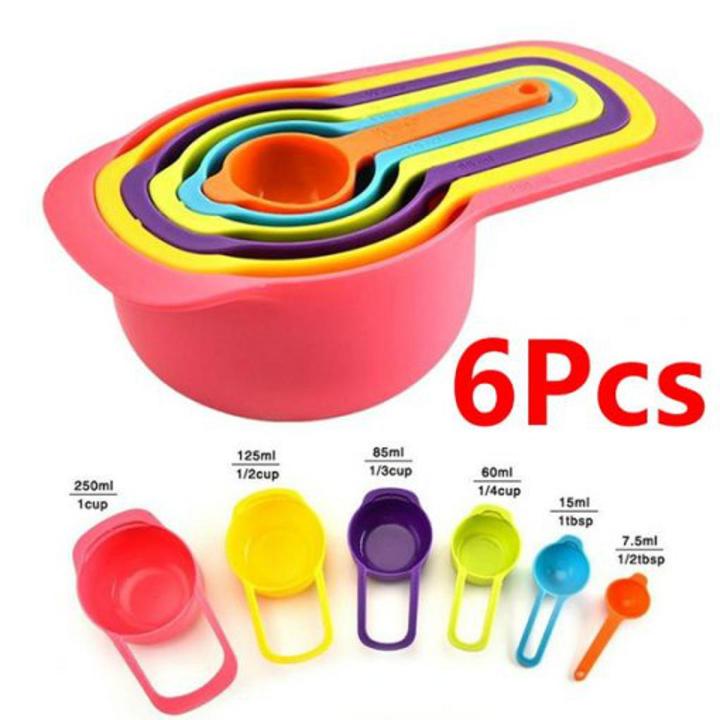6-Piece Kitchen Measuring Spoons Set for Cooking & Baking (Random Color)