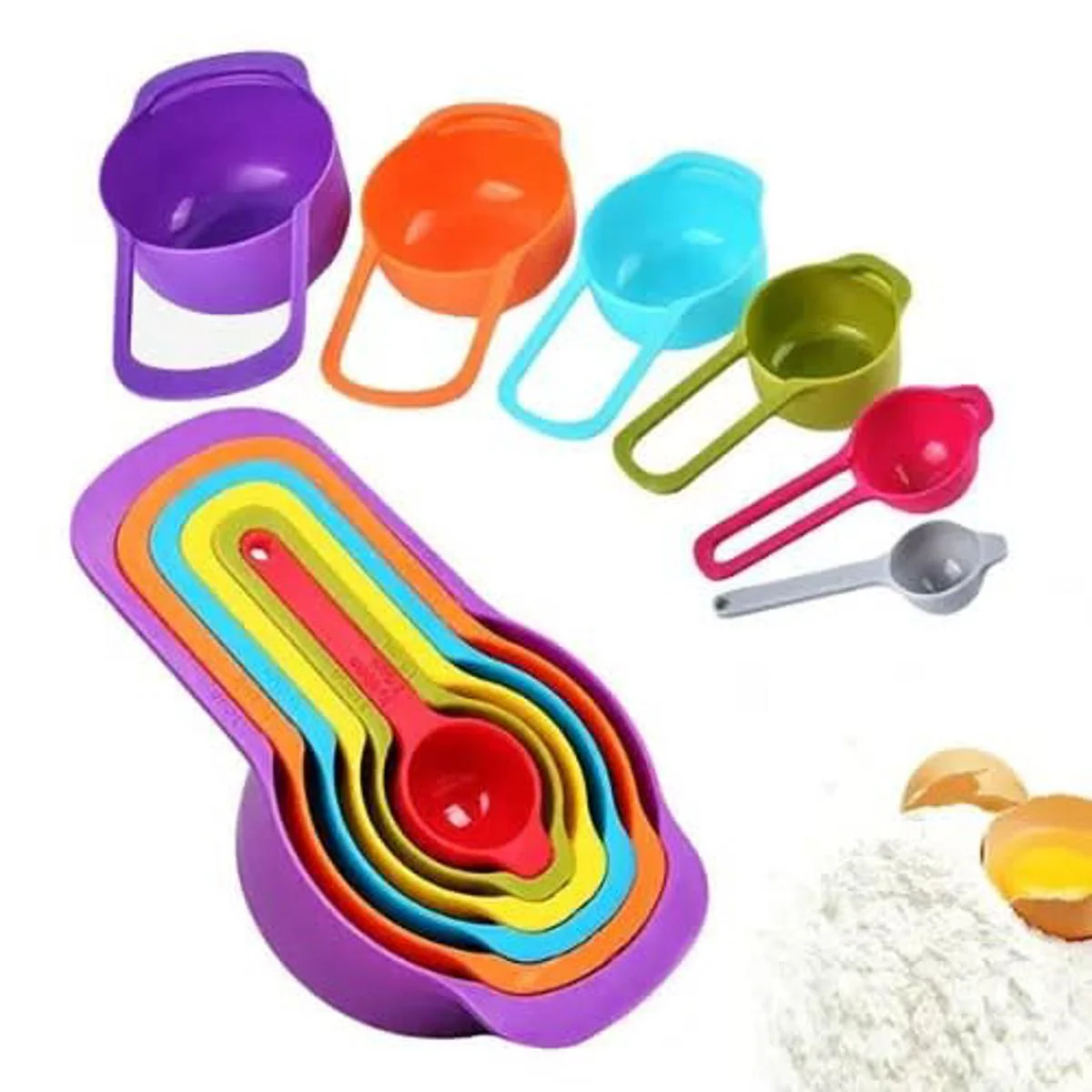 6-Piece Kitchen Measuring Spoons Set for Cooking & Baking (Random Color)