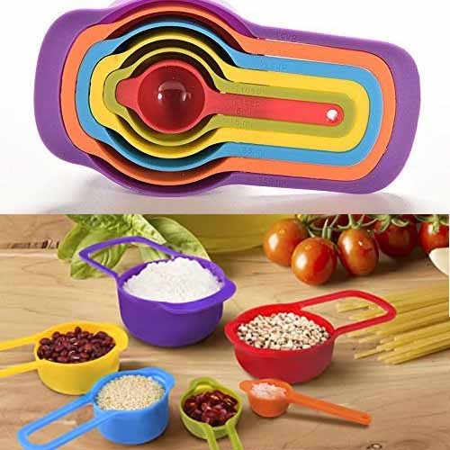 6-Piece Kitchen Measuring Spoons Set for Cooking & Baking (Random Color)